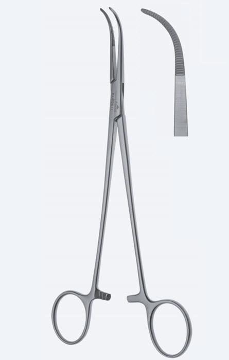 Зажими дисекційні та лігатурні, Overholt, дуже делікатні, зубчасті щелепи, з кремальєрою, загальна довжина 210 мм. Бренд - Asanus Medizintechnik Gmb, Німеччина